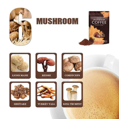Organic Mushroom Coffee -  Supports Immune, Focus, Concentration, Stress, Digestion & Energy